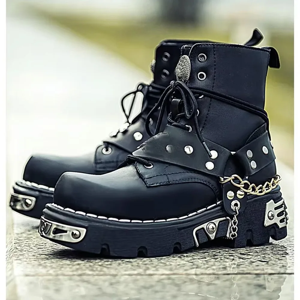 Herenmode lederen motorlaarzen - Motorcycle Chain recensie en prijs